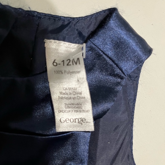 🌟Navy Sparkle Formal Dress Size 6-12 Months - Picture 3 of 3